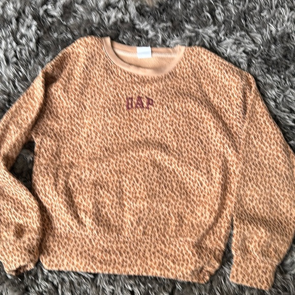 Gap kids size 10 girls leopard cheetah sweatshirt - Picture 1 of 2
